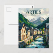 Val d'Aran - Dorf Arties Spanien Postkarte (Vorne/Hinten)