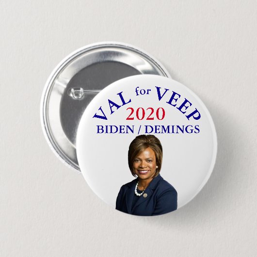 Val Demings für Vizepräsident 2020 Button (Vorne & Hinten)