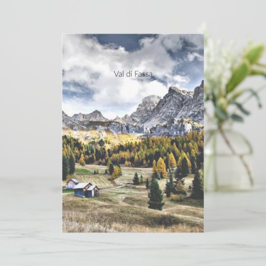 Val di Fassa, Trentino, Italien Karte (Stehend Vorderseite)