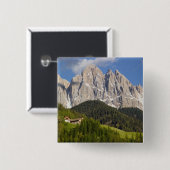 Val di Funes, Villnosstal, Dolomiten, Italien Button (Vorne & Hinten)
