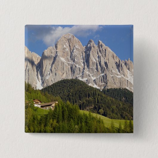 Val di Funes, Villnosstal, Dolomiten, Italien Button (Vorderseite)
