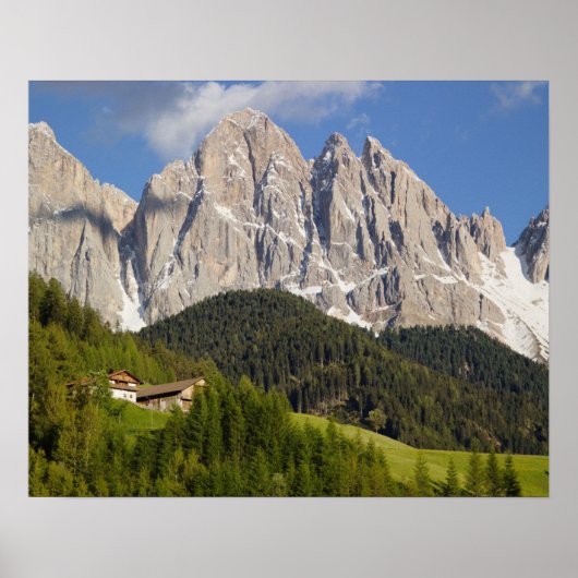 Val di Funes, Villnosstal, Dolomiten, Italien Poster (Vorne)