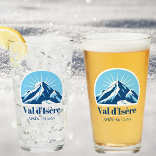 Val d'Isère Frankreich Savoie après-ski Bierglas Glas