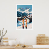 Val-dIsère Ski Print 1 Poster (Küche)