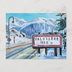 Val d'Isère Skigebiet individuelle Urlaubspostkart Feiertagspostkarte