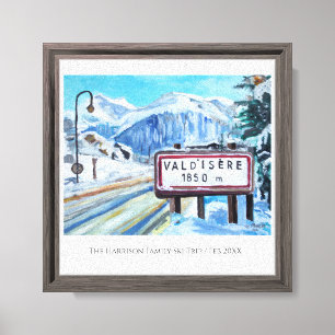 Val d'Isère Skigebiet Individueller Leinwanddruck