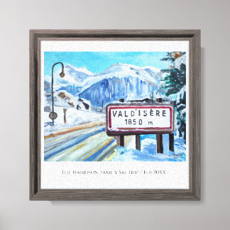 Val d'Isère Skigebiet Individueller Leinwanddruck