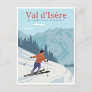 Val-d'Isère Skigebiet Reisen Frankreich französisc Postkarte