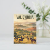 Val d'Orcia Italien Postkarte (Stehend Vorderseite)