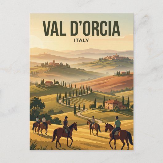 Val d'Orcia Italien Postkarte (Vorderseite)
