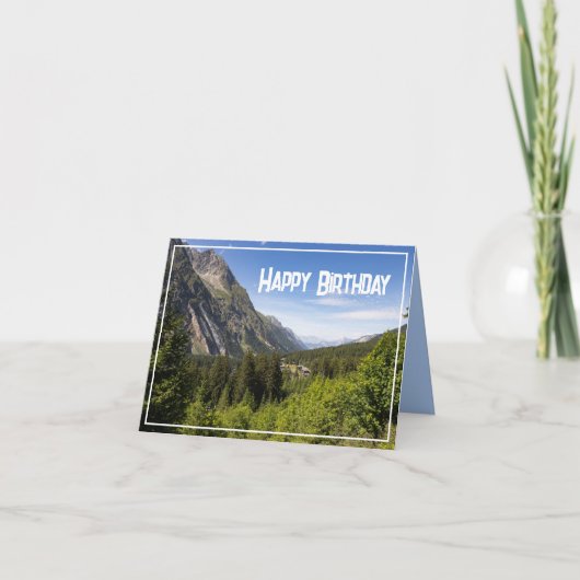 Val Ferret, Wallis, Schweiz Geburtstag Karte (Vorderseite)