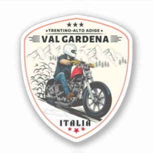 Val Gardena italienische Motorradtour Aufkleber