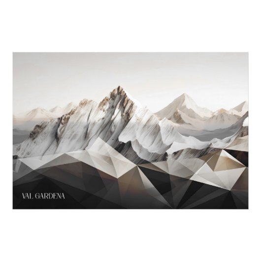 Val Gardena Sunrise Foto Print (Vorne)