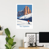 Val Gardena-Wandkunst Skiplakat 1 Poster (Heimbüro)