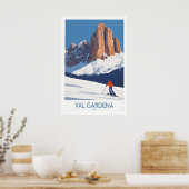Val Gardena-Wandkunst Skiplakat 1 Poster (Küche)