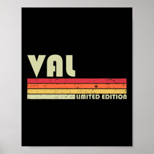 Val Geschenkname Personalisiert Lustig Retro Vinta Poster
