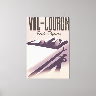 Val-Louron, Frankreich Ski-Reiseplakat Leinwanddruck
