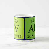 Val Namen-Tasse periodischer Tabelle Kaffeetasse (Mittel)