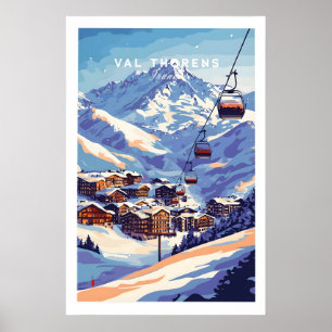 Val Thorens Frankreich Ski Plakat 1