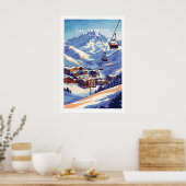 Val Thorens Frankreich Ski Plakat 1 (Küche)