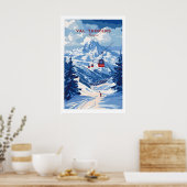 Val Thorens Ski Kunst Druck 1 Poster (Küche)