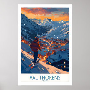 Val Thorens Ski Print 1 Poster