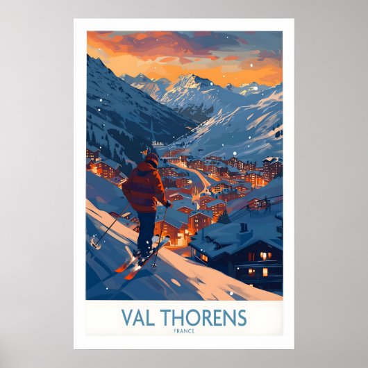 Val Thorens Ski Print 1 Poster (Vorne)
