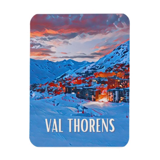 Val Thorens Skistation Magnet (Vertikal)