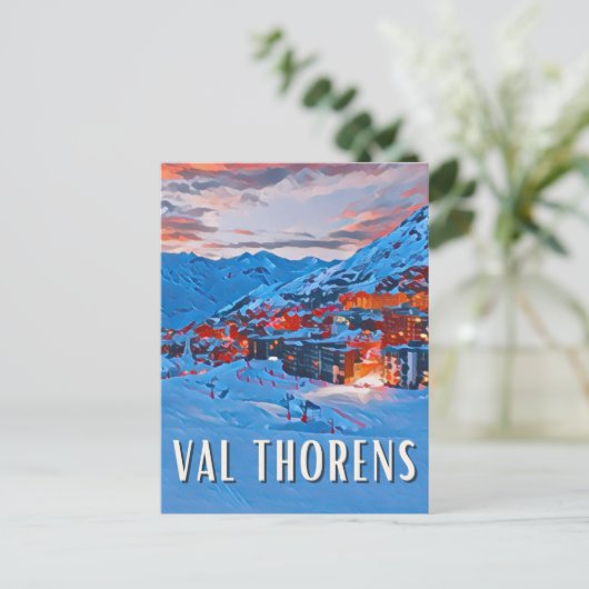 Val Thorens Skistation Postkarte (Stehend Vorderseite)