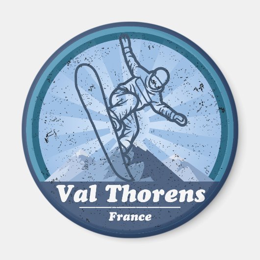 Val Thorens Skistation - Snowboard Magnet (Vorne)