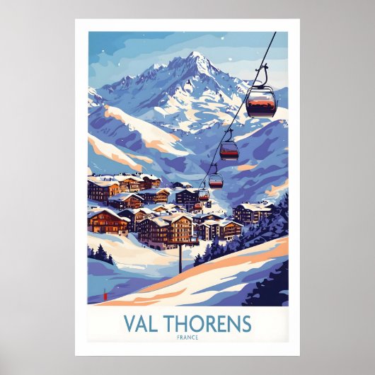 Val Thorens Wintersportdruck 1 Poster (Vorne)