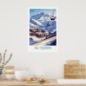 Val Thorens Wintersportdruck 1 Poster (Küche)