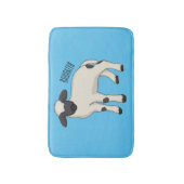 Valais Blacknose sheep cartoon illustration Badematte (Vorderseite Vertikal)