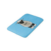 Valais Blacknose sheep cartoon illustration Badematte (Schrägansicht)