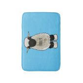 Valais Blacknose sheep cartoon illustration Badematte (Vorderseite Vertikal)