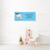 Valais Blacknose sheep cartoon illustration Banner (Insitu)