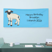 Valais Blacknose sheep cartoon illustration Banner (Messe)