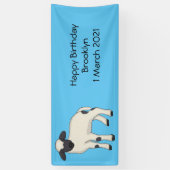 Valais Blacknose sheep cartoon illustration Banner (Vertikal)