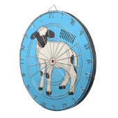 Valais Blacknose sheep cartoon illustration Dartscheibe (Vorderseite rechts)