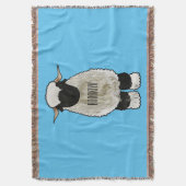 Valais Blacknose sheep cartoon illustration Decke (Vorderseite Vertikal)