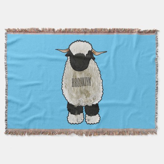Valais Blacknose sheep cartoon illustration Decke (Vorderseite)