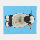 Valais Blacknose sheep cartoon illustration Fleecedecke (Vorderseite (Horizontal))