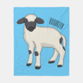 Valais Blacknose sheep cartoon illustration Fleecedecke (Vorderseite)