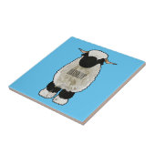 Valais Blacknose sheep cartoon illustration Fliese (Seite)