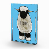 Valais Blacknose sheep cartoon illustration Fotoblock (Rechts)