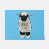 Valais Blacknose sheep cartoon illustration Fußmatte (Vorderseite)