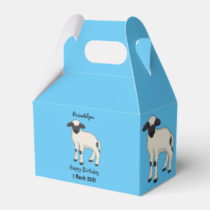 Valais Blacknose sheep cartoon illustration Geschenkschachtel