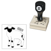 Valais Blacknose sheep cartoon illustration Gummistempel (Stempel)