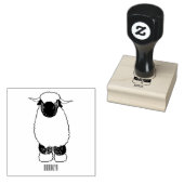Valais Blacknose sheep cartoon illustration Gummistempel (Stempel)