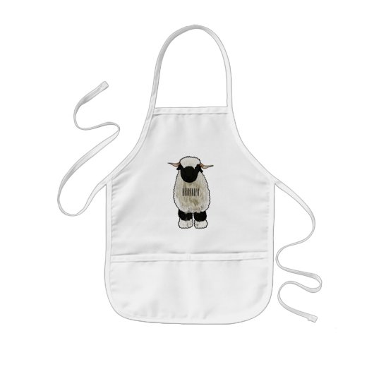 Valais Blacknose sheep cartoon illustration Kinderschürze (Vorne)